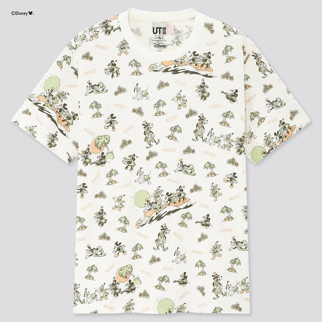 【MEN】ミッキー アロハ UT（半袖・レギュラーフィット）¥990