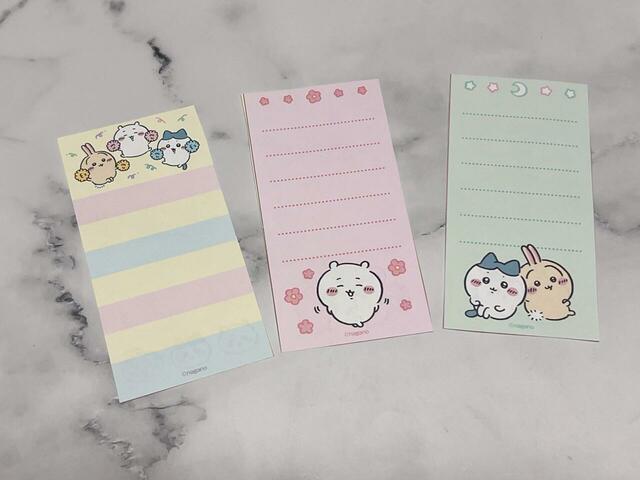 【ちいかわもぐもぐスタンプセット】通常のメモも全6種類。大人が使いやすいのはこちらですね