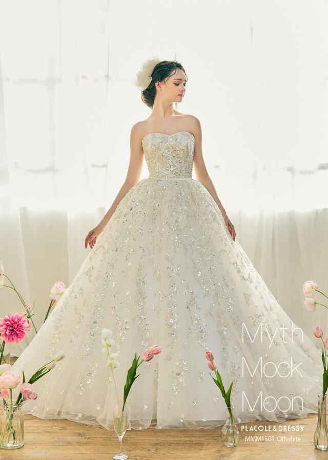 KURAUDIA × PLACOLE & DRESSY(クラウディア×プラコレ)新作ウェディングドレス|MMM1501_Offwhite
