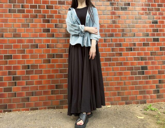 ロングワンピースに合わせてもかわいい！