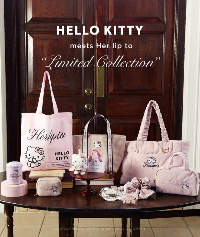 【HELLO KITTY meets Her lip to “Limited Collection”】「LITTLE TREASURES」をテーマに 日常の中にある小さな宝物のような瞬間をイメージしたコレクション