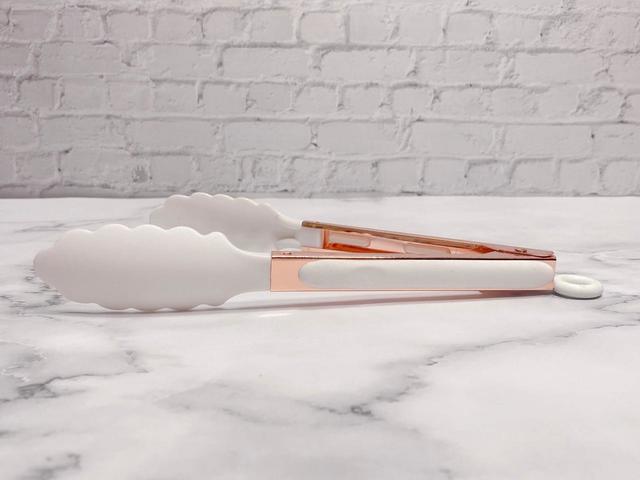 【Francfranc（フランフラン）】ロック式トング ホワイト×コッパー／税込800円