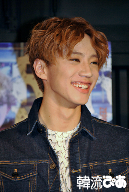 笑顔のジュン(U-KISS)　/ 『RUN TO YOU～Street Life～』会見