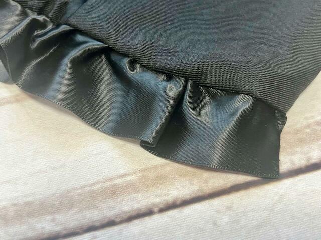 フリルは光沢感のあるサテン！「ALEXANDRE DE PARIS（アレクサンドル ドゥ パリ）折りたためるフリルトートバッグ」