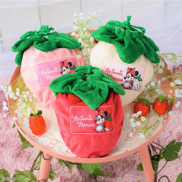 ミニーマウス Strawberry Festa モアプラス巾着