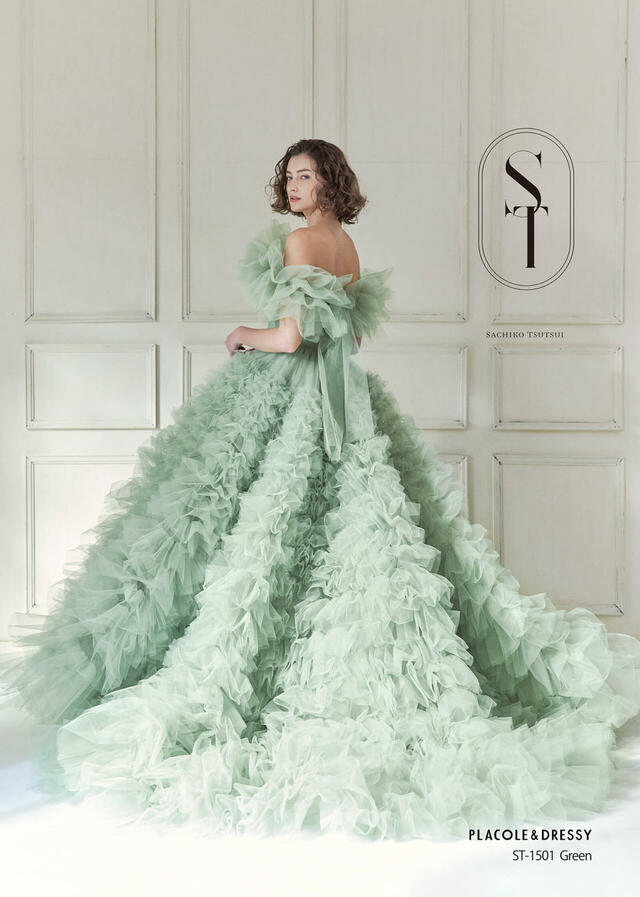 KURAUDIA × PLACOLE & DRESSY（クラウディア×プラコレ）新作ウェディングドレス｜ST-1501_Green