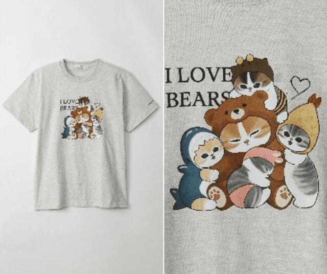 mofusand展　Tシャツ 大集合（オートミール） （M・L・XLサイズ） 各3,080円 ※お一人様各3点まで