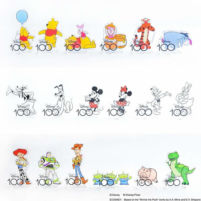 アクリルスタンド 各220円｜キャンドゥ「ディズニー100」グッズ