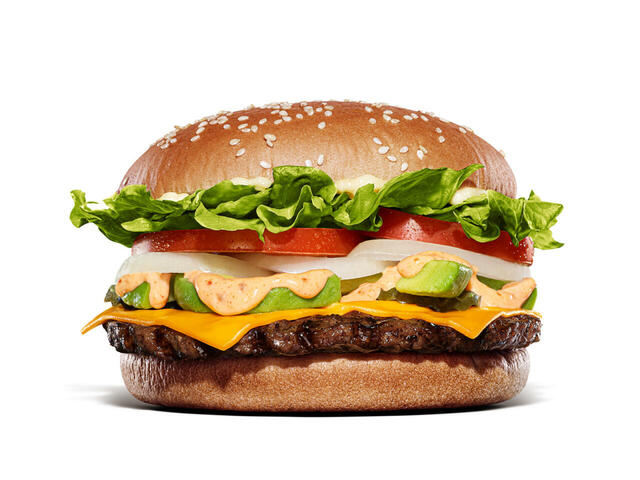 「チーズクリーミーチポトレ アボカドワッパー」＜単品 940円、セット 1,240円＞【バーガーキングから『アボカドワッパー』の期間限定商品が新登場】