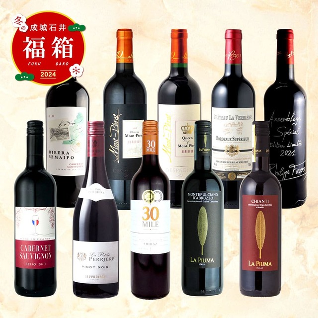 【成城石井 冬の福箱2025】1本あたり1,450円！年間ベストヒット「赤」ワイン詰合せ10本セット　14,500円