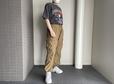 【ワークマン REPAIR-TECH(R)(リペアテック)超軽量カーゴパンツ】古着っぽいTシャツと合わせたコーデ
