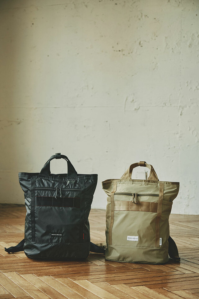 【DEAN & DELUCA × BRIEFING「PACKABLE 2WAY PACK」】カラーはBRIEFINGの定番ブラックと、コラボシリーズでおなじみのベージュの2色展開