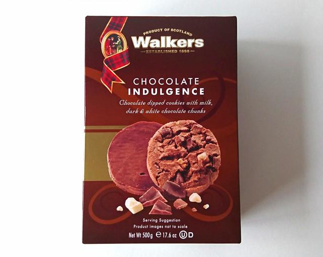 【Walkers　CHOCOLATE INDULGENCE COOKIES　500g　1188円】内容量は24枚。ご家族でシェアするのにぴったり