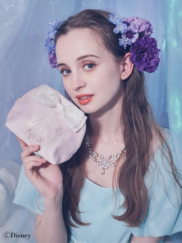 Ariel/オーガンジーリボンラウンドポーチ|¥4,200