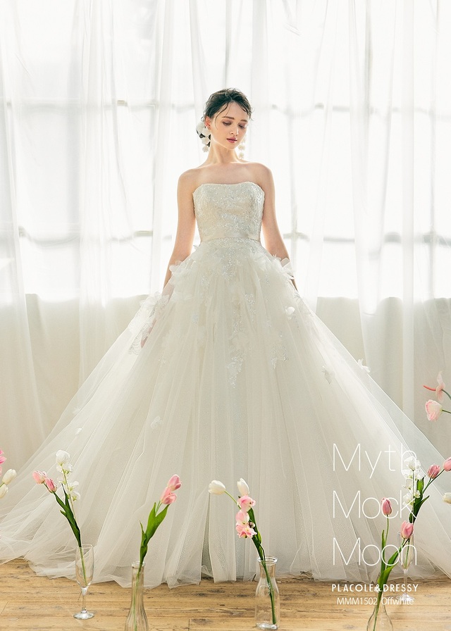 KURAUDIA × PLACOLE & DRESSY(クラウディア×プラコレ)新作ウェディングドレス|MMM1502_Offwhite