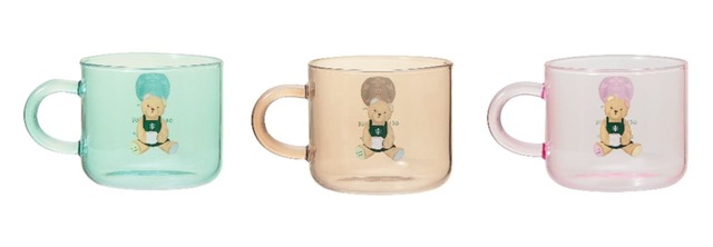 【ジェラート ピケ＋スターバックス】『gelato pique グラスマグ ミントグリーン 355ml』 『gelato pique グラスマグ モカベージュ 355ml』 『gelato pique グラスマグ ソフトピンク 355m』 各3,500円