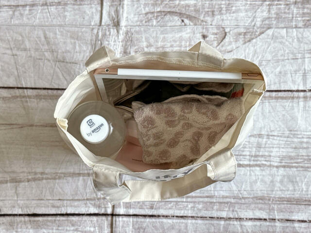 iPadを持ってカフェに行く時の荷物を入れてみました