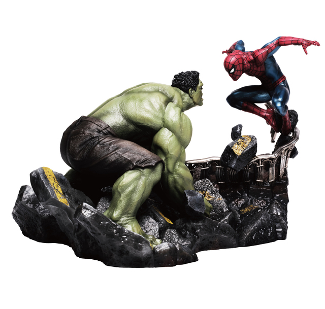Last賞 スパイダーマン・ハルク ジオラマスタチュー|Happyくじ / MARVEL『スパイダーマン:ブランド・ニュー・デイ』