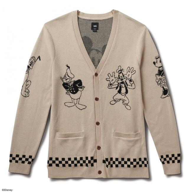 100 CLUB CARDIGAN (OATMEAL)｜¥12,100｜VANS「ディズニー創立100周年」ラボレートコレクション