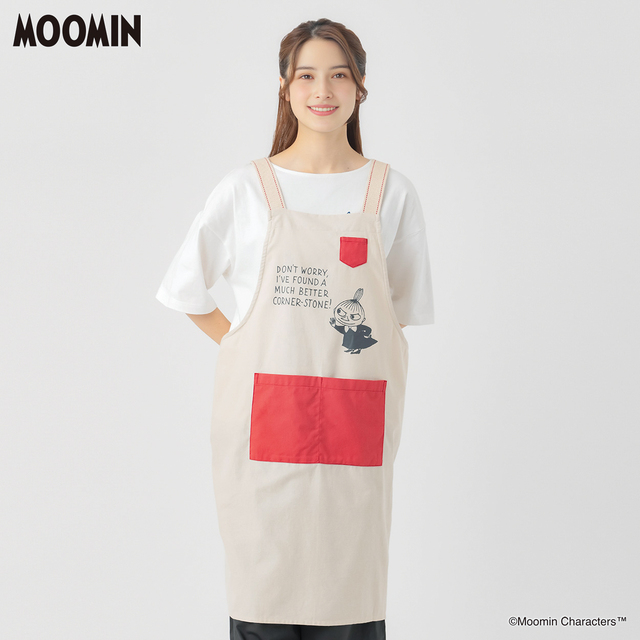 【イオンSELF+SERVICE×ムーミンコラボグッズ人気ランキング 4位】「ムーミンバッククロスエプロン」3,938円(税込)