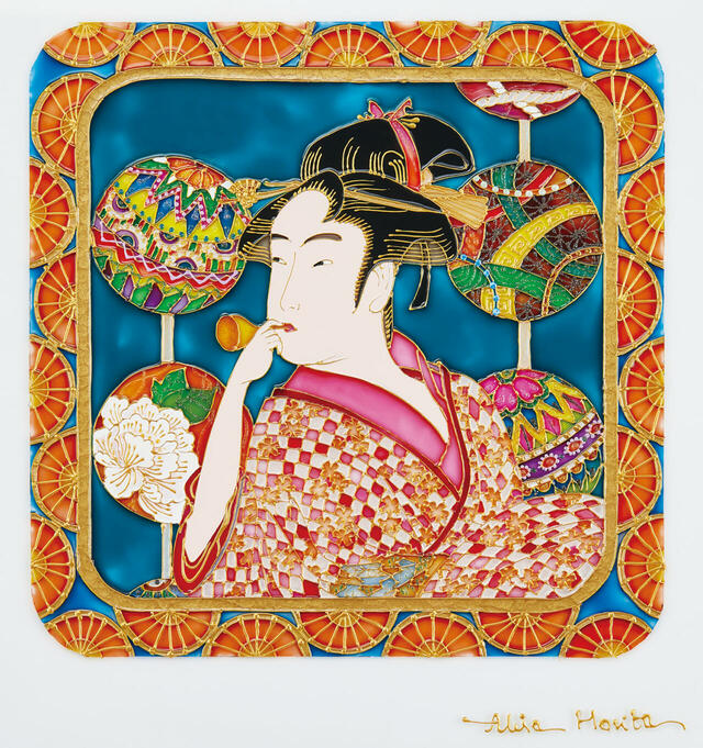 「ポッピン缶」＜価格：1,485円（税込）＞【ステンドグラスのような“ガラス絵×浮世絵” が美しい！和菓子入り『ポッピン缶』蔦屋書店など限定で新発売！】