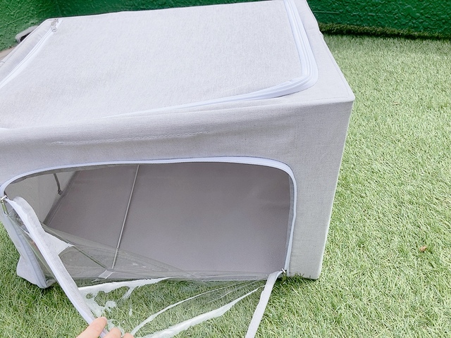 【ニトリ 前面・上面から出し入れができるワイヤー収納ボックス】サイズは幅50×奥行40.2×高さ32.3cmです