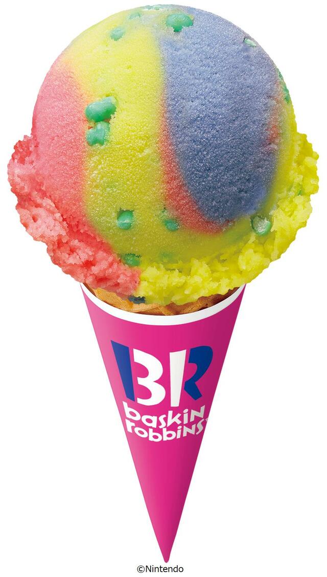 イカす トリカラ フルーツパンチ 価格：シングル・レギュラーサイズ　参考価格　390円【サーティワン×スプラトゥーン3】