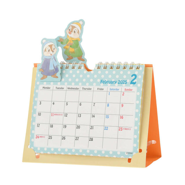 チップ&デール 卓上カレンダー ポップアップ Calendar&Organizer 2025 2,200円