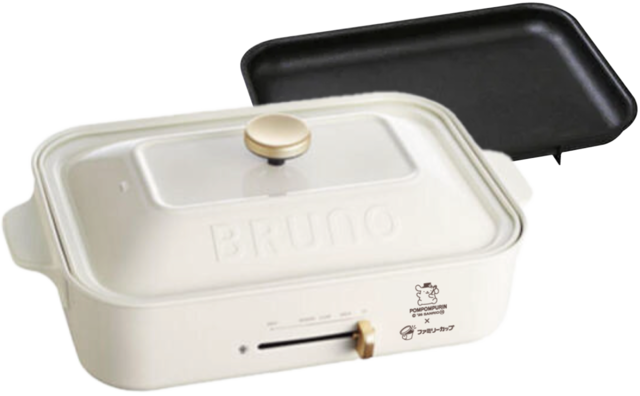 「オリジナルデザインコンパクトホットプレート（平面プレートのみ）」＜期間：2026年4月1日〜＞【ソントンのファミリーカップ「とろけるカスタードクリーム」が、ポムポムプリンのコラボパッケージになって数量限定で登場！】