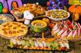 「秋の味覚をふんだんに使用したセイヴォリー8種類」＜期間：2024年9月21日〜11月4日＞【スヌーピーとハロウィンパーティー♪PEANUTSコラボの“秋のスイーツビュッフェ”開催！】