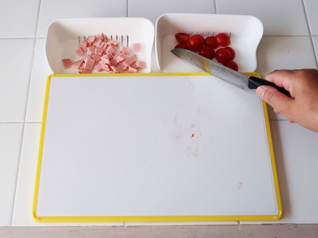 【まな板キャッチャー】細かい食材使用例5