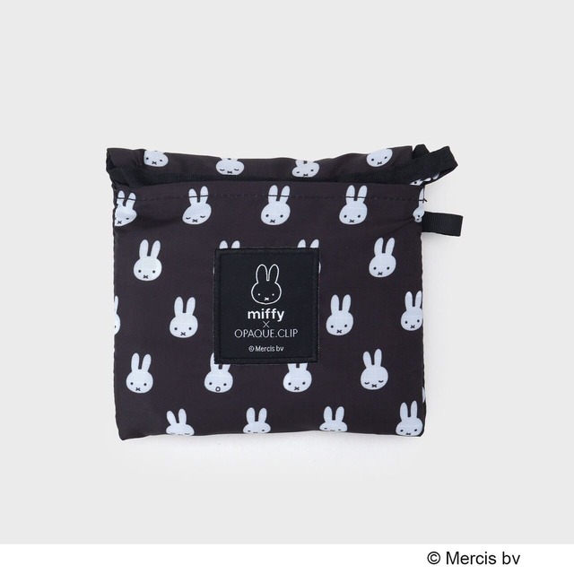 【ミッフィー×OPAQUE.CLIP】【miffy】総柄プリントポケッタブルエコバッグ ¥2,200/使わないときは内ポケットにコンパクトに収納できるポケッタブル仕様