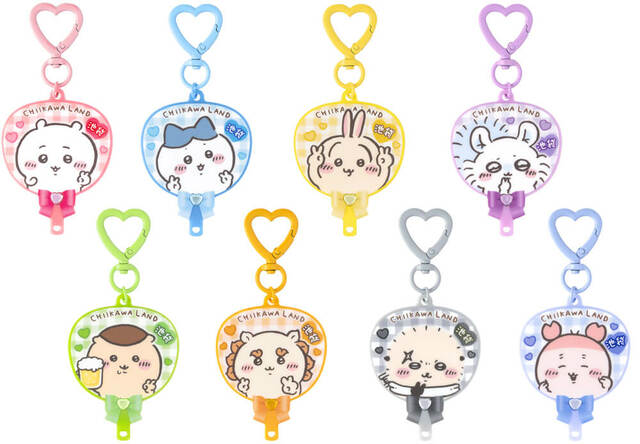 GO!IKEBUKURO うちわ型キーホルダー 各880円