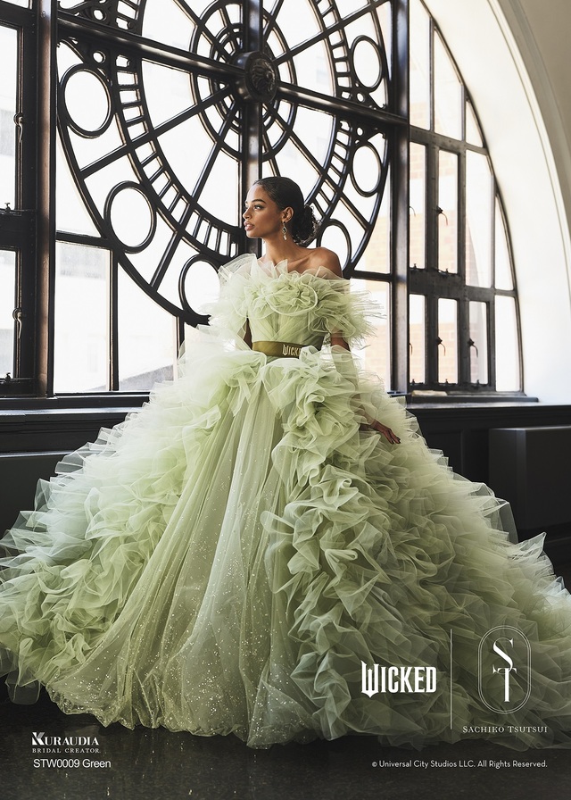 【クラウディア】『ウィキッド』新作ウェディングドレス「WICKED｜SACHIKO TSUTSUI」　STW0009_Green