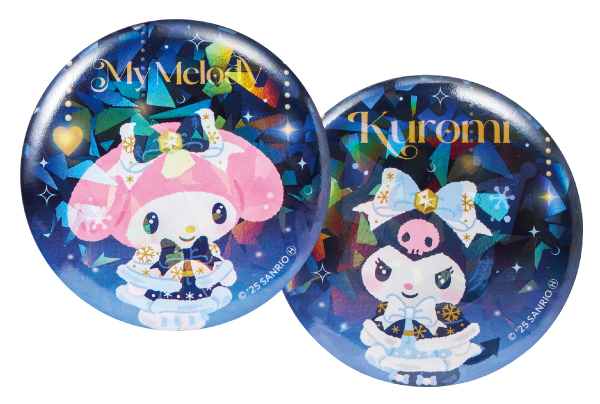 F賞：缶バッジSET｜Happyくじ「Sanrio characters Holiday Collection」