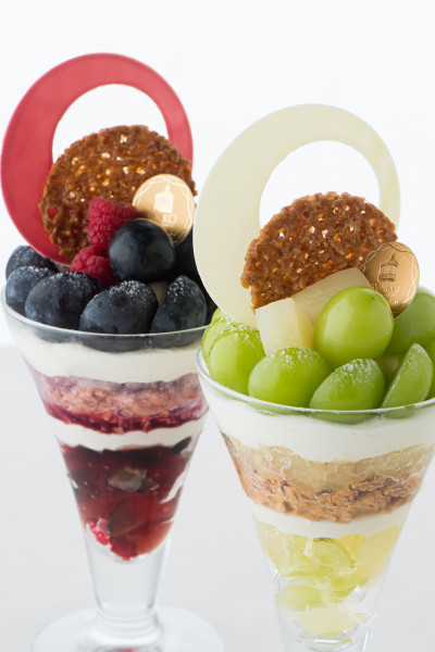 葡萄パフェ パープル＆葡萄パフェ グリーン