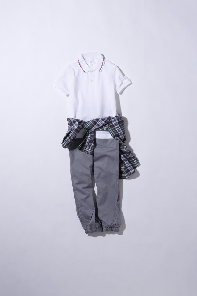 BOYSツイルジョガーパンツ／ドライカノコポロシャツ／ダブルガーゼチェックシャツ