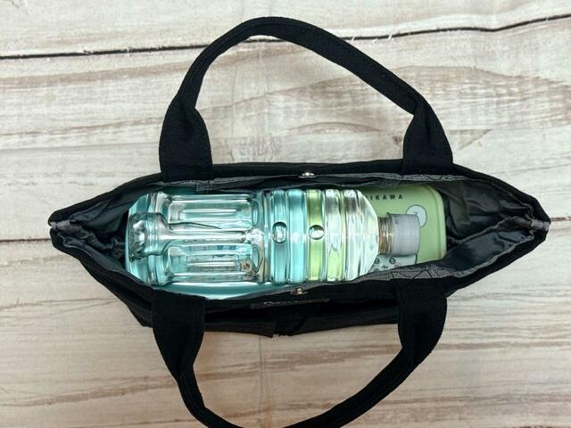 【カルディ コーヒーの日バッグ】小さめサイズのお弁当箱2つと550mlのペットボトルも入ります♪