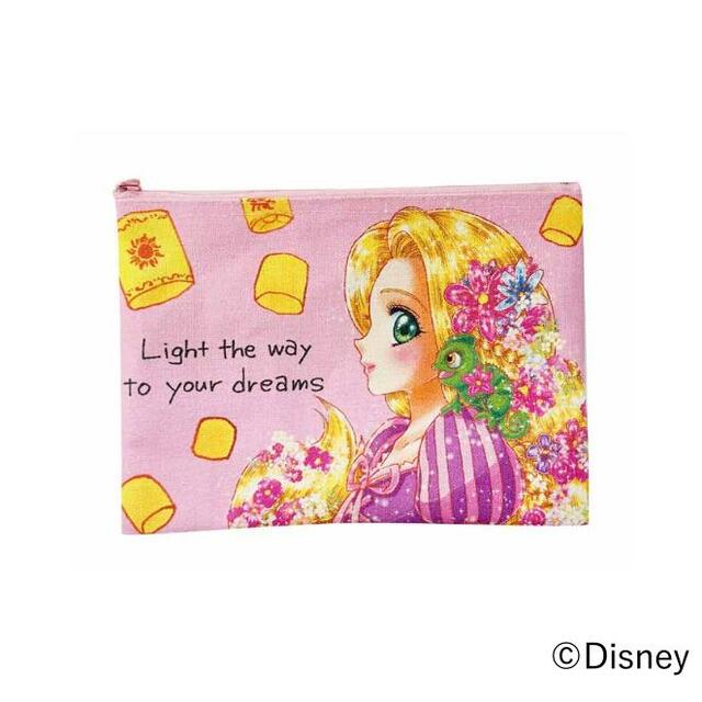 ラプンツェル アートコレクション BY 中川翔子 ラプンツェル＆パスカル フラットポーチ 2,200円