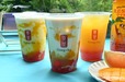 ゴンチャ各店で販売される「ピングレマンゴー リゾート」3種類