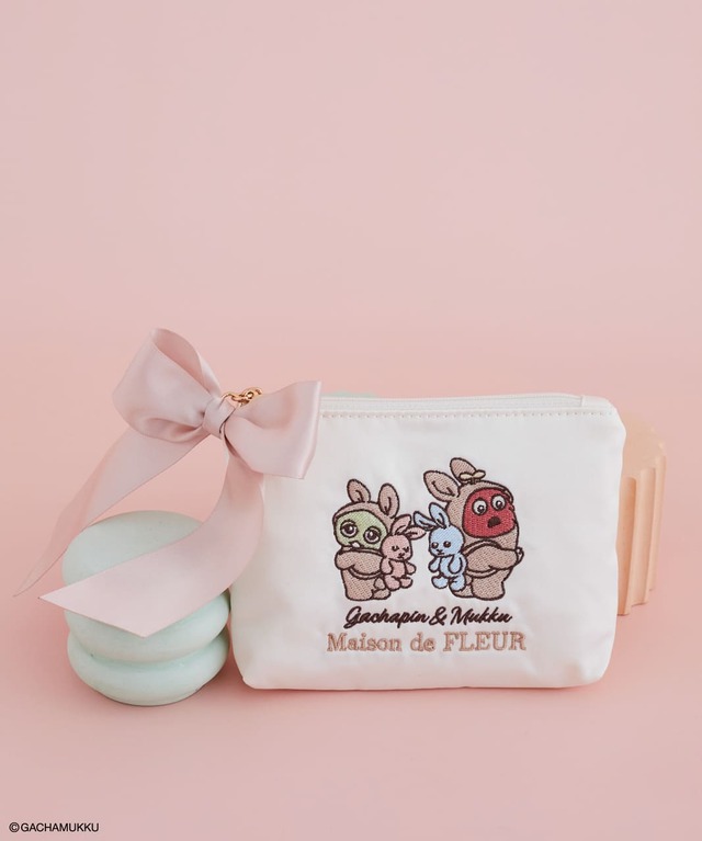 【Maison de FLEUR×ガチャピン＆ムック】「ガチャピンとムック ポーチ」4,700円
