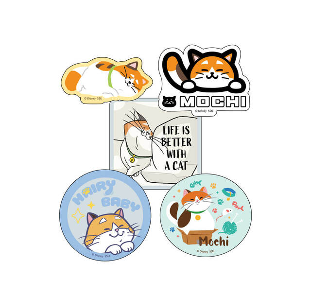 H賞 ダイカットステッカーセット｜Happyくじ「Disney にゃん・にゃん・にゃん」