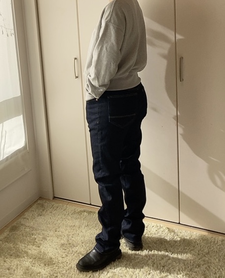 【ワークマン グリーンテックウォーミーデニムパンツ】締め付け感がないので、部屋着としても