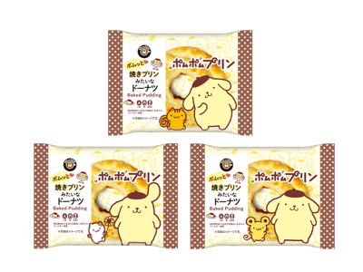 「焼きプリンみたいなドーナツ」＜価格：155円（税込）＞【“ポムポムプリンのドーナツ”や“キティちゃんのマカロン”♪NewDaysにサンリオコラボスイーツが登場！】
