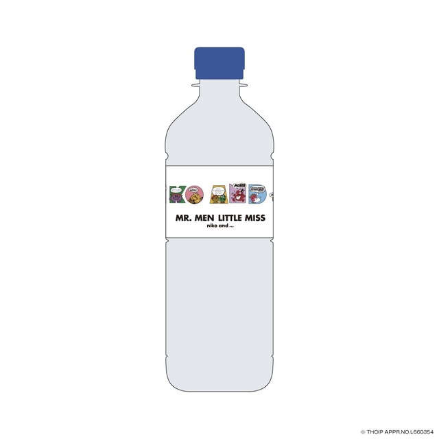 【「niko and ...」×「MR. MEN LITTLE MISS」コラボレーション】「niko and ... TOKYO」または、and ST TOKYOのいずれかで「MR. MEN LITTLE MISS」コラボ商品を1点以上購入し、スタンプを押された購入レシートをもう１つの店舗でご提示いただくとコラボレーション限定デザインの『水』をプレゼント（なくなり次第終了）