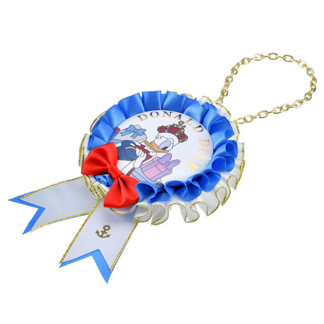 ドナルド 缶バッジ ロゼット チェーン付き DONALD THE KING BIRTHDAY 1,200円