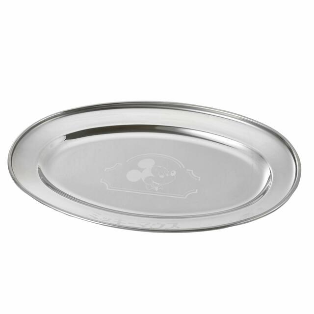 ミッキー プレート オーバル ステンレス DISNEY レトロ喫茶 2,200円