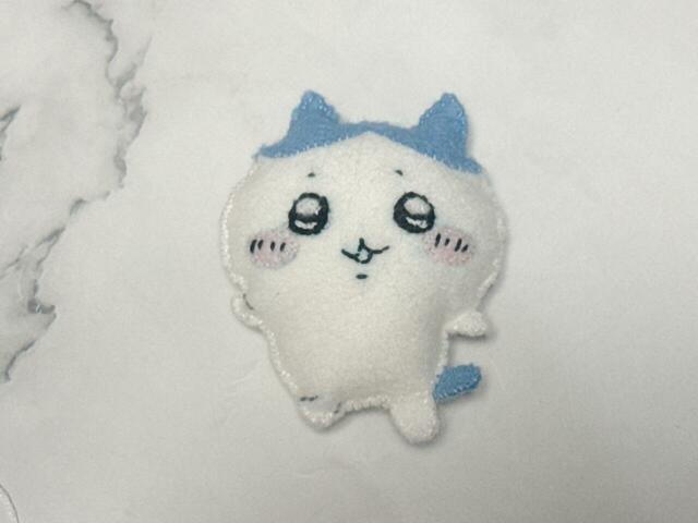 ハチワレが完成しました！おめめが少し大きくなってしまいましたが、可愛く仕上がりました♪