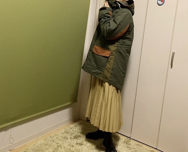 【ワークマン レディース撥水ウォームマウンテンパーカー】首元までしっかり覆ってくれます