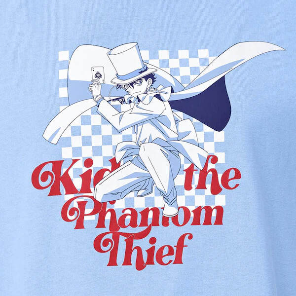 【GU】オーバーサイズグラフィックT(5分袖) Detective Conan 3+EC(名探偵コナン)(怪盗キッド)／¥1,690